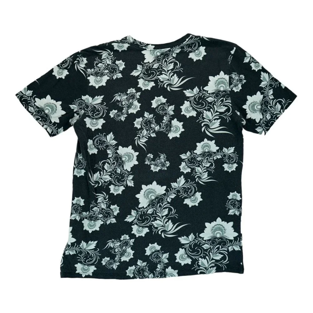 Nike Cotton Floral All Over Print‎ T Shirt Black Size M 892215-010 Very Rare!